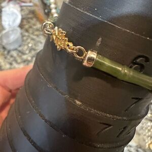 Jade gold tone bracelet